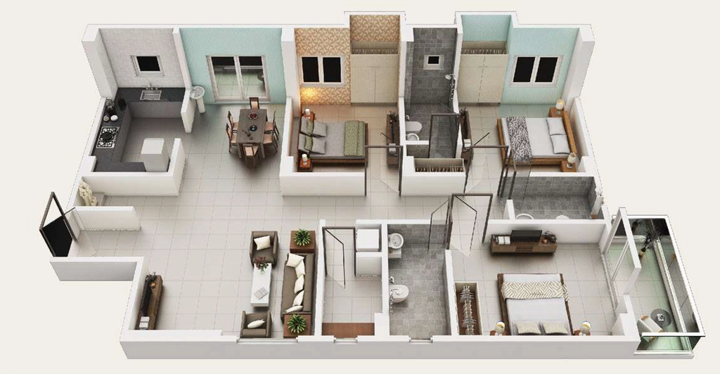 3 BHK Flat in Pragjyotish Piya Elite in Khanapara, Guwahati - Image 923872