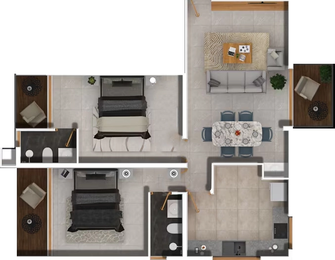 2 BHK Flat in JP Haven in Kakkanad, Kochi - Image 923886
