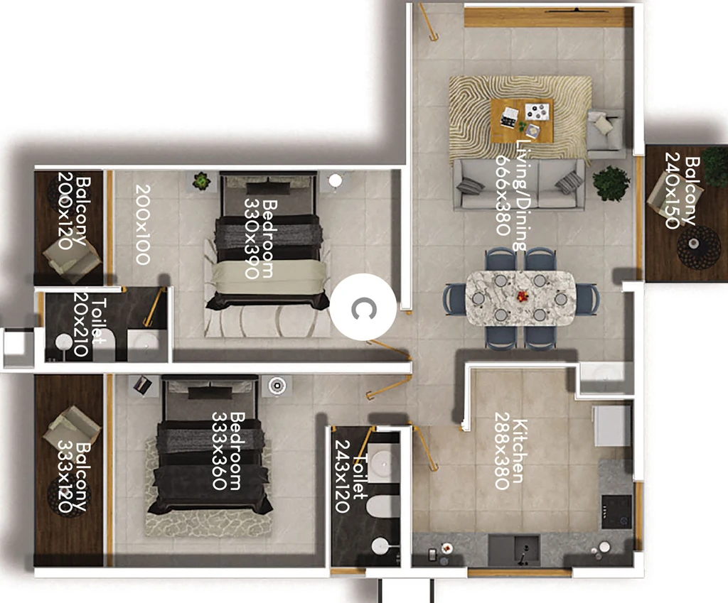 2 BHK Flat in JP Haven in Kakkanad, Kochi - Image 923887