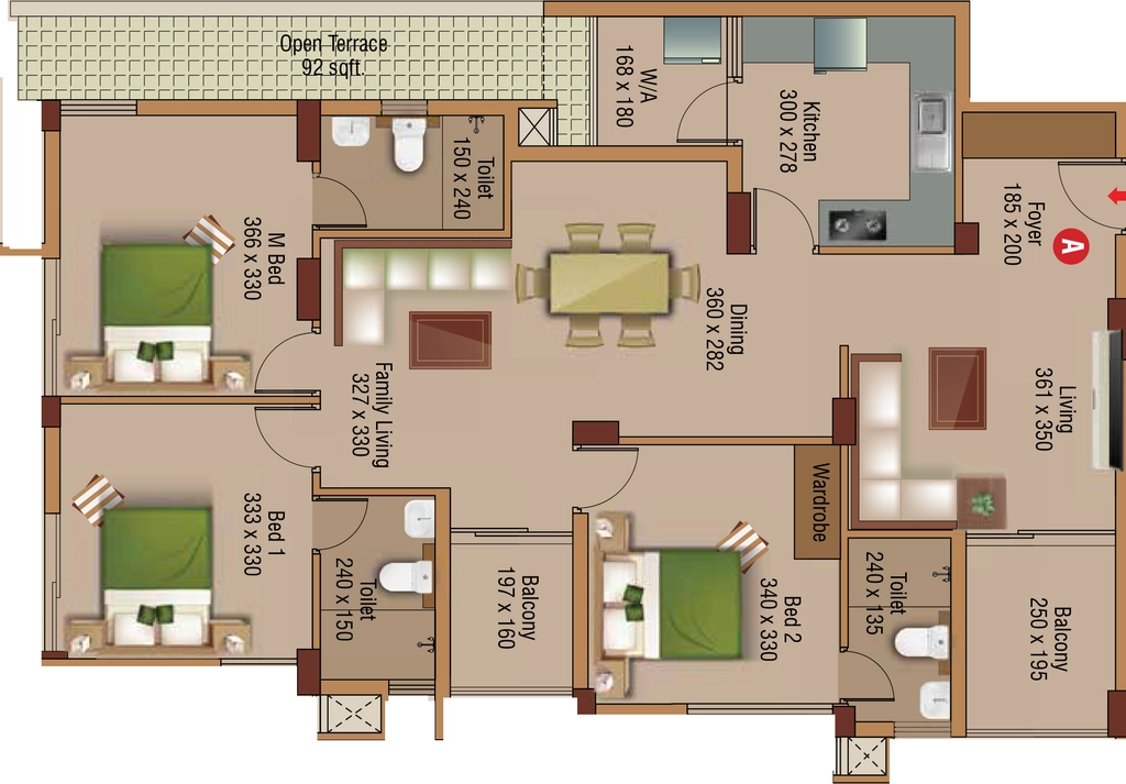 3 BHK Flat in Lotus Sivaganga in Thrippunithura, Kochi - Image 923903