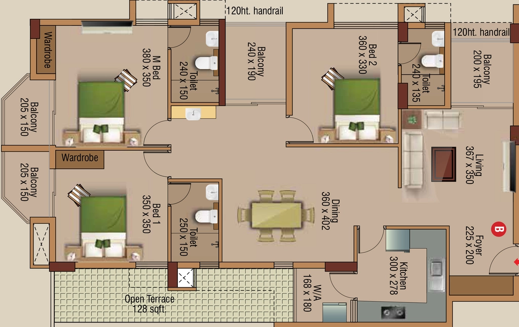 3 BHK Flat in Lotus Sivaganga in Thrippunithura, Kochi - Image 923904