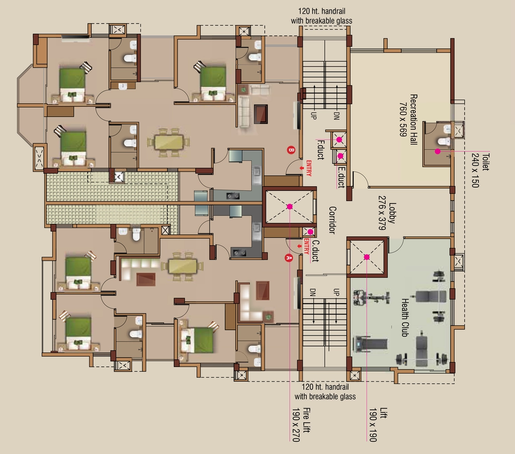 Floor Plan of Lotus Sivaganga in Thrippunithura, Kochi - Image 416506