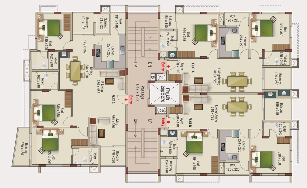 Floor Plan of Lotus Samskrithi in Ernakulam, Kochi - Image 416513