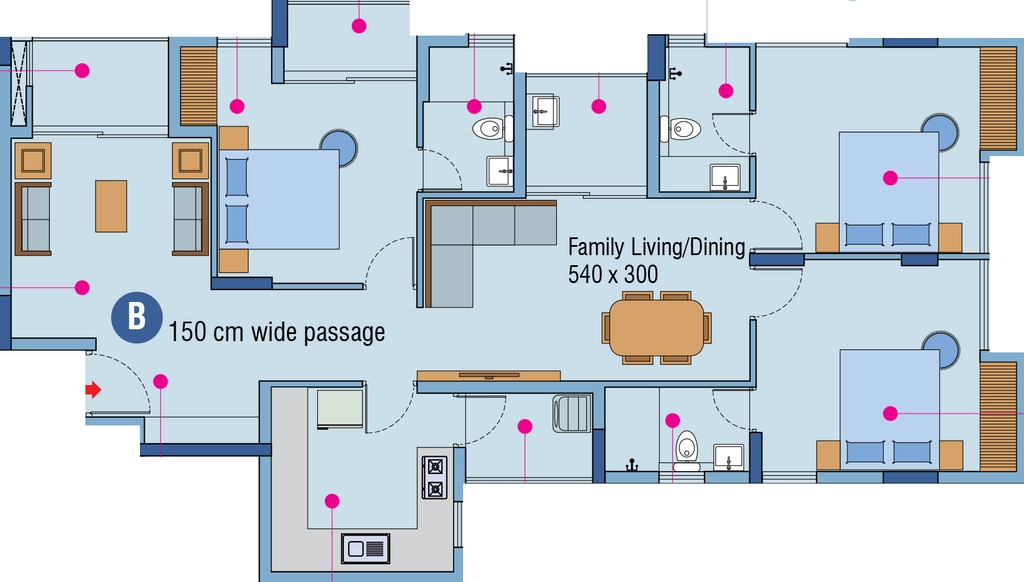 3 BHK Flat in Lotus Nandanam in Thrippunithura, Kochi - Image 923909
