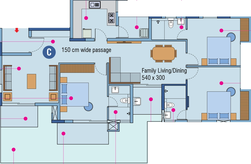 3 BHK Flat in Lotus Nandanam in Thrippunithura, Kochi - Image 923910