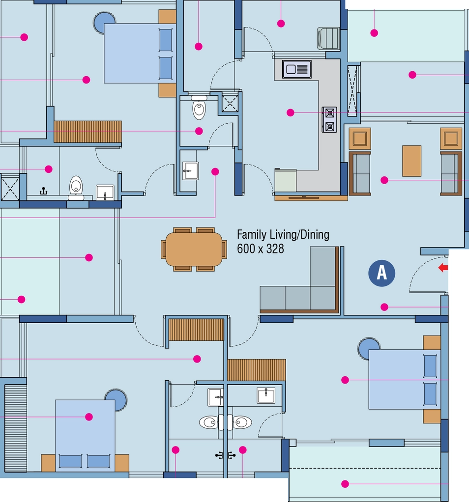 3 BHK Flat in Lotus Nandanam in Thrippunithura, Kochi - Image 923912
