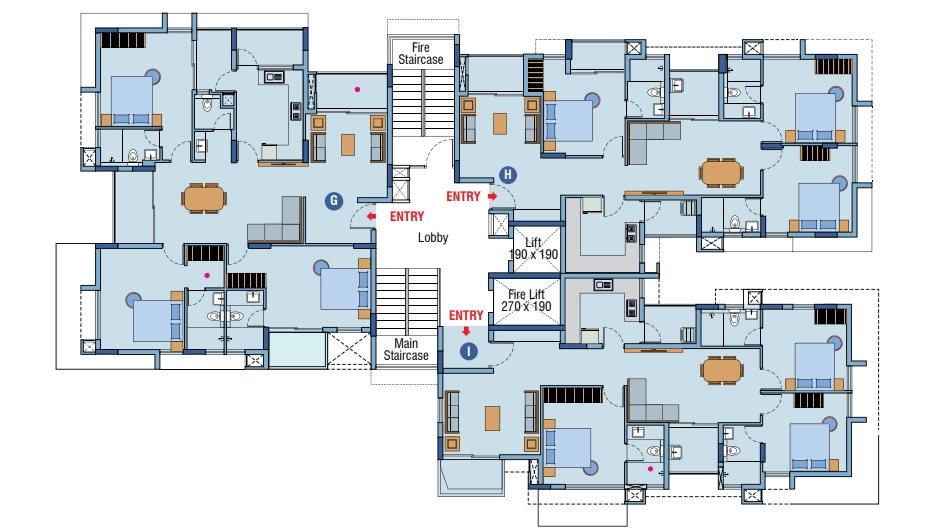 Floor Plan of Lotus Nandanam in Thrippunithura, Kochi - Image 416522
