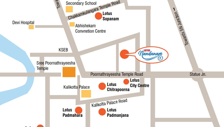 Location of Lotus Nandanam in Thrippunithura, Kochi - Image 416520