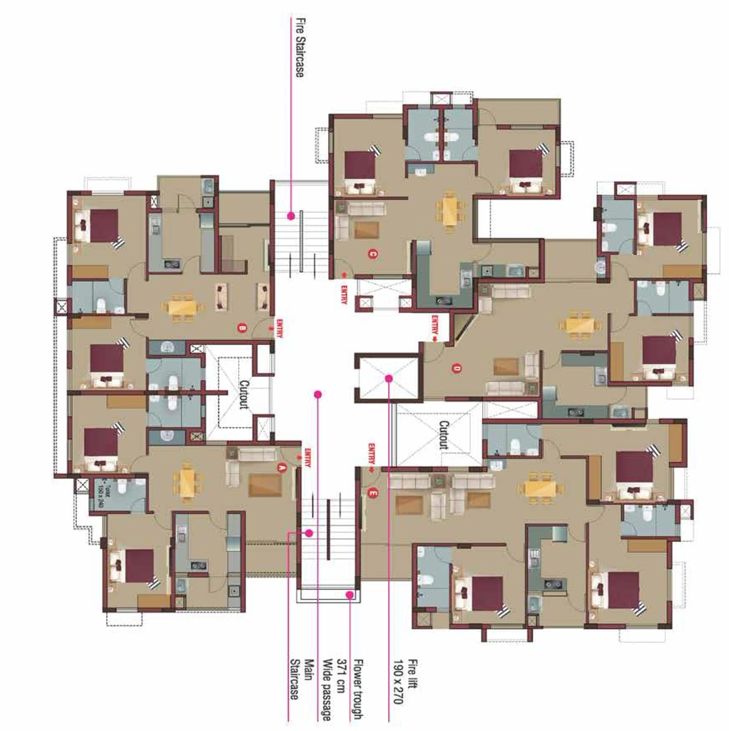 Floor Plan of Lotus Keralavilasam Palace in Thrippunithura, Kochi - Image 416528