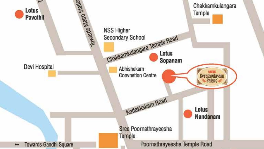 Location of Lotus Keralavilasam Palace - Image 416526