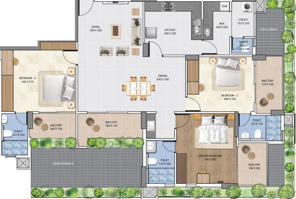 3 BHK Flat in Veegaland Flora in Edappally, Kochi - Image 923917