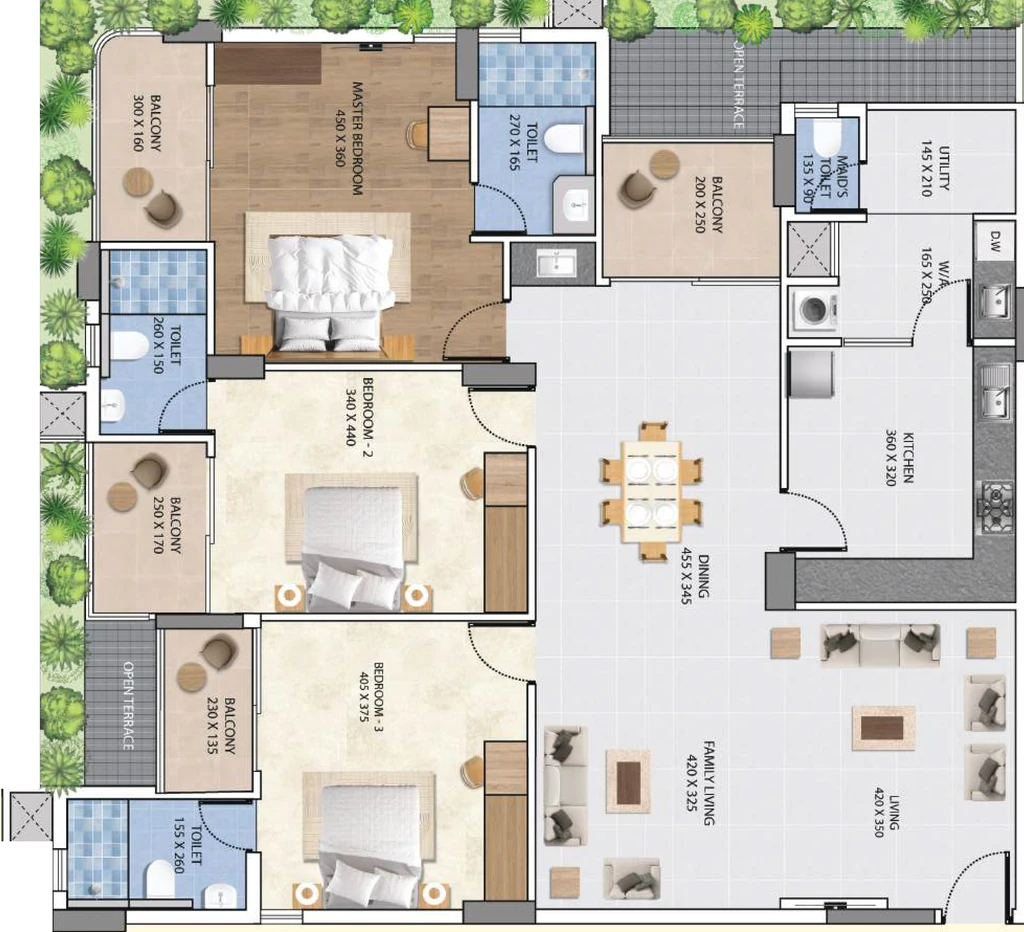 3 BHK Flat in Veegaland Flora in Edappally, Kochi - Image 923918
