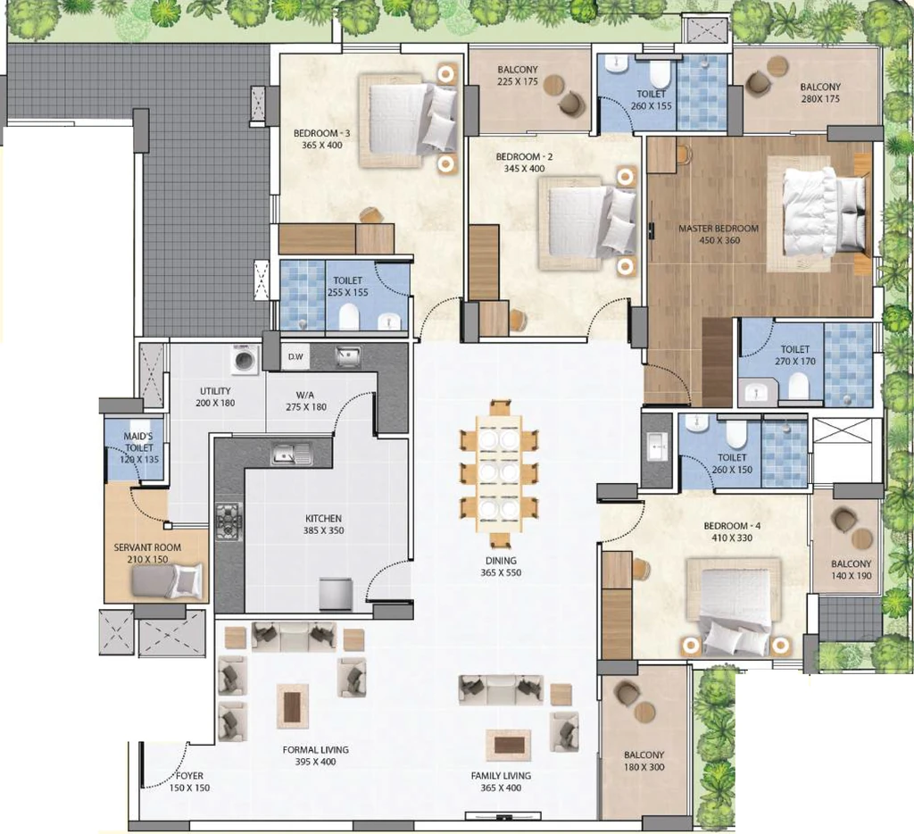 4 BHK Flat in Veegaland Flora in Edappally, Kochi - Image 923919