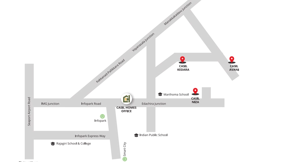 Location of Build Own Casil Heights in Kakkanad, Kochi - Image 416554