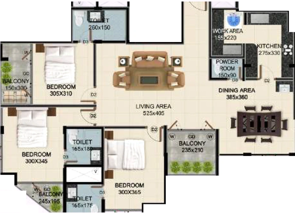 3 BHK Flat in ClaySys Heights in Kakkanad, Kochi - Image 923926