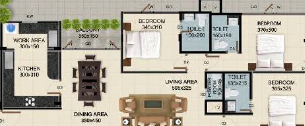 3 BHK Flat in ClaySys Heights in Kakkanad, Kochi - Image 923928