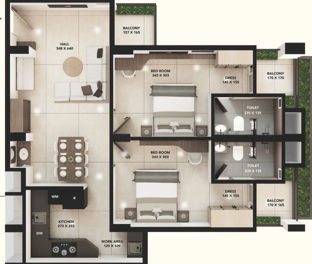 2 BHK Flat in Casadel Beneath The Wandering Leaf in Nettoor, Kochi - Image 923939