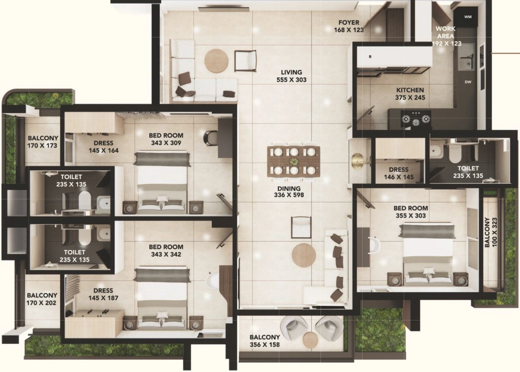 3 BHK Flat in Casadel Beneath The Wandering Leaf in Nettoor, Kochi - Image 923940
