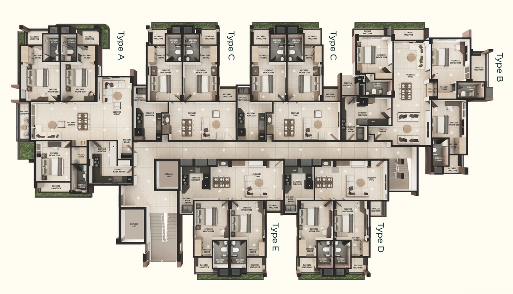 Floor Plan of Casadel Beneath The Wandering Leaf in Nettoor, Kochi - Image 416582