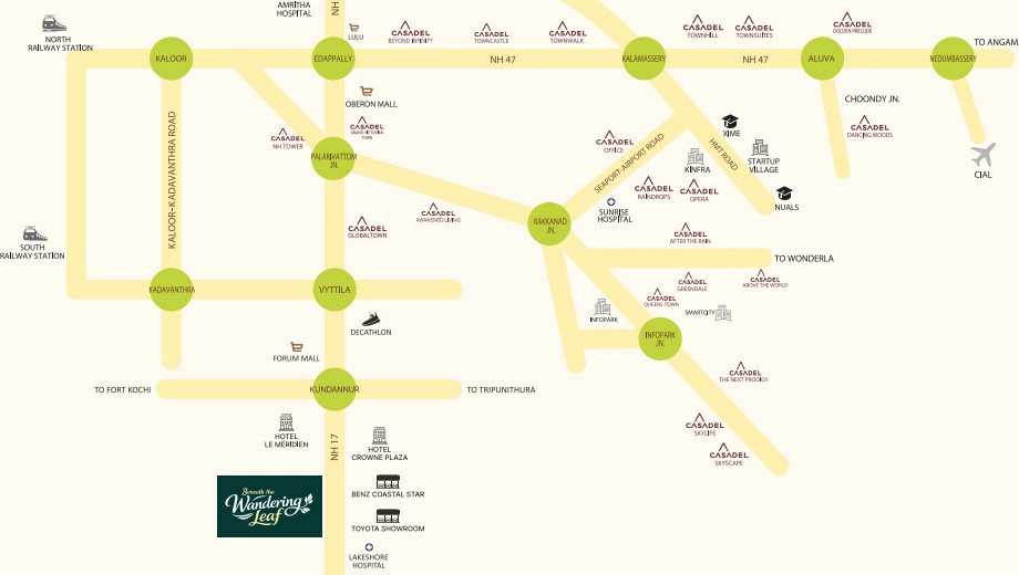 Location of Casadel Beneath The Wandering Leaf in Nettoor, Kochi - Image 416581