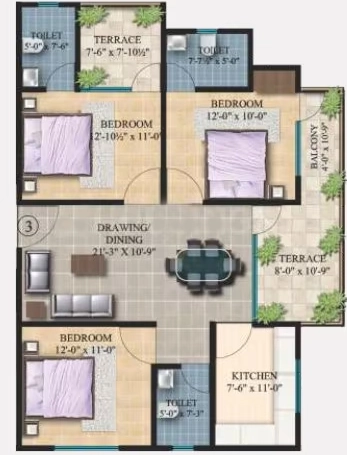 3 BHK Flat in Arihant Legacy Signature Tower in Jagatpura, Jaipur - Image 923943