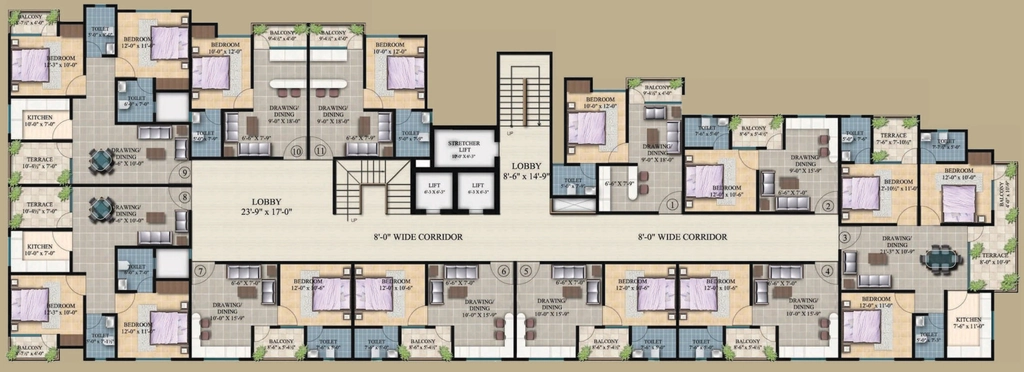 Floor Plan of Arihant Legacy Signature Tower in Jagatpura, Jaipur - Image 416591