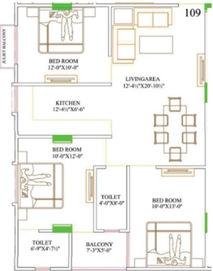 3 BHK Flat in Shri Balaji Heights 7 in Ajmer Road, Jaipur - Image 923946