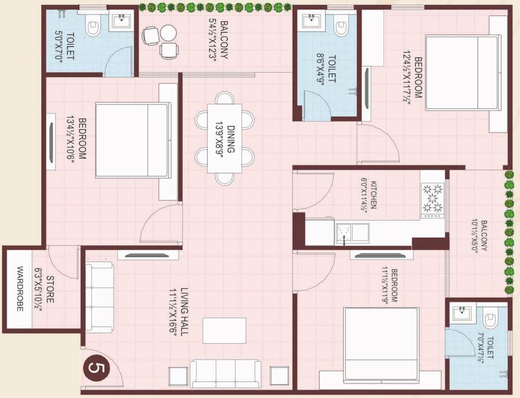 3 BHK Flat in Balaji Urban Height in Mansarovar, Jaipur - Image 923949