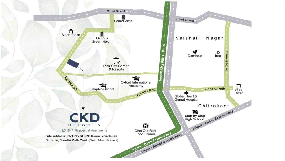 Location of CKD Heights in Gandhi Path, Jaipur - Image 416623
