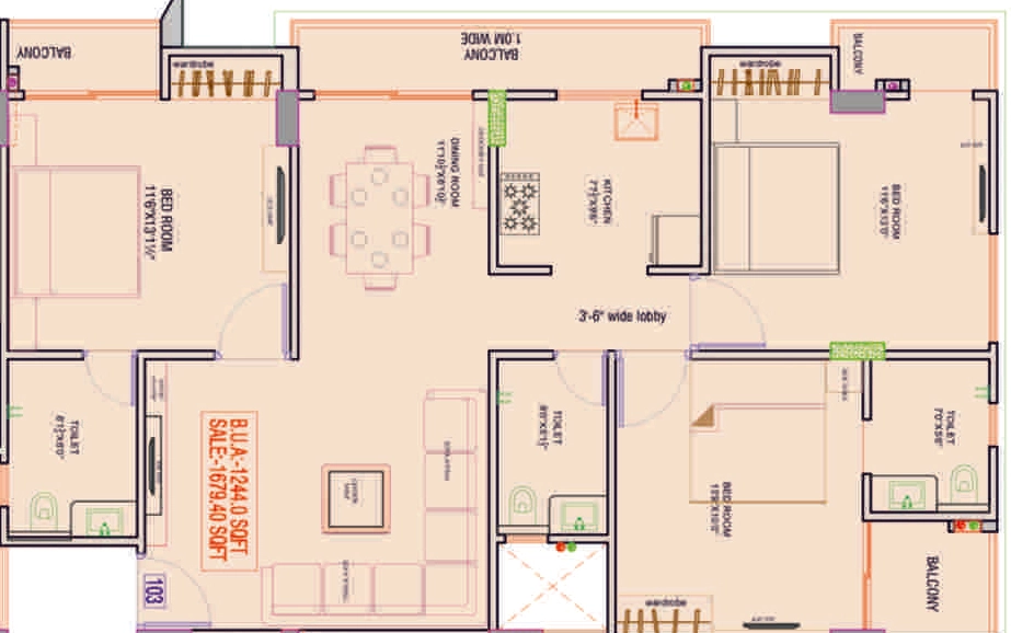 3 BHK Flat in Shubh Nivesh Balaji Urban Prime in Manyawas, Jaipur - Image 923964