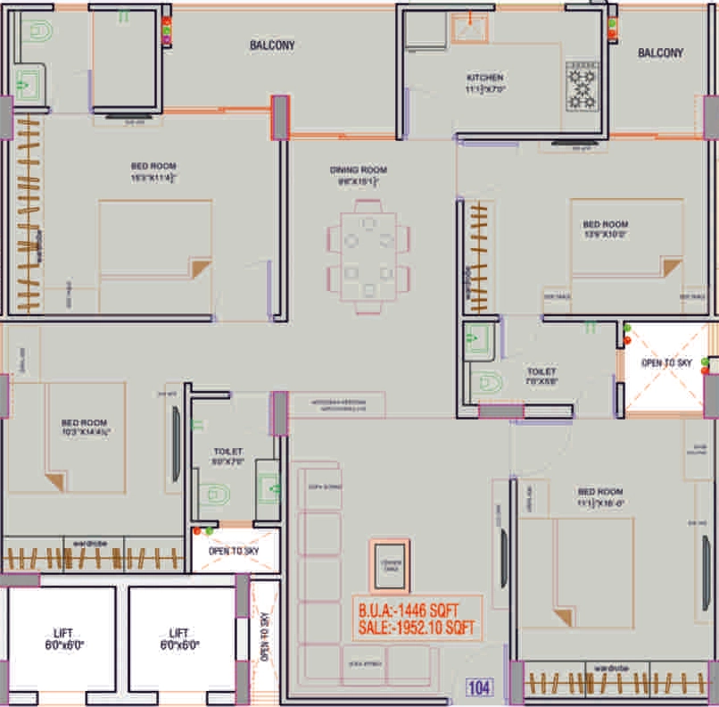 4 BHK Flat in Shubh Nivesh Balaji Urban Prime in Manyawas, Jaipur - Image 923965