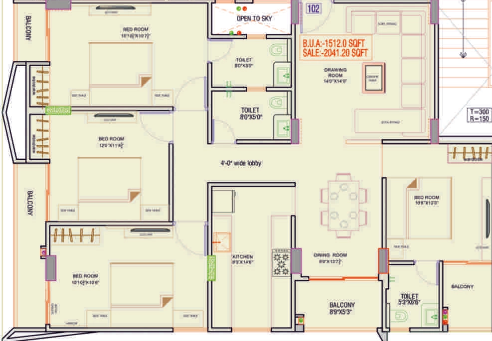4 BHK Flat in Shubh Nivesh Balaji Urban Prime in Manyawas, Jaipur - Image 923966