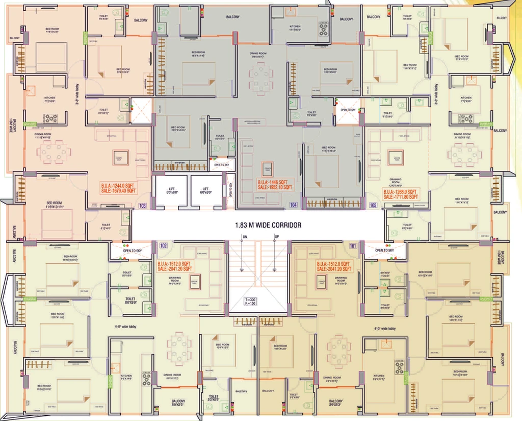 Floor Plan of Shubh Nivesh Balaji Urban Prime in Manyawas, Jaipur - Image 416636