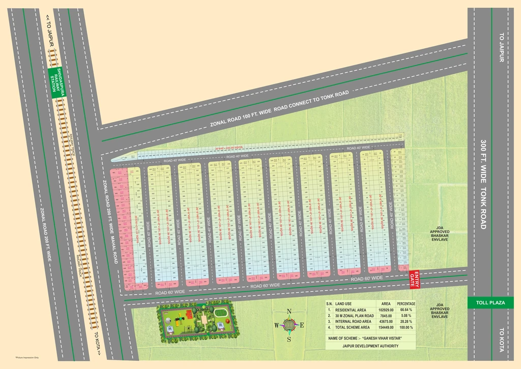Master Plan of Sanjeevni Ganesh Vihar Vistar in Shivdaspura, Jaipur - Image 416643