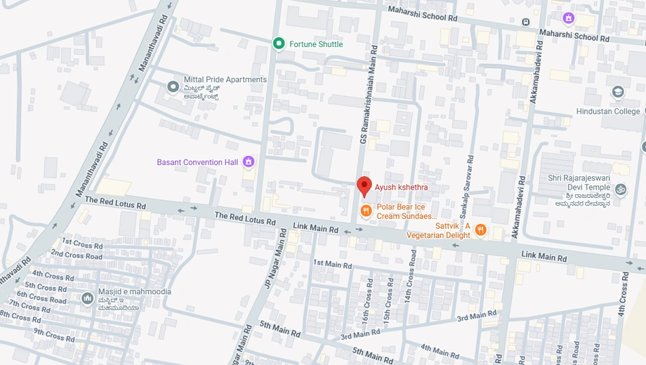 Location of Aayush Kshetra in Vidyaranyapuram, Mysore - Image 416646
