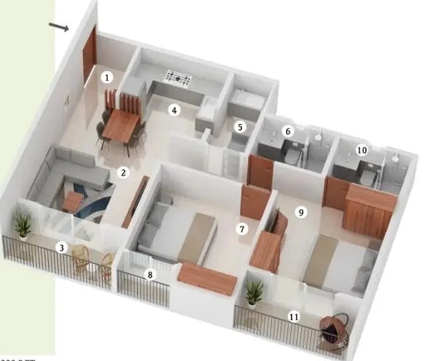 2 BHK Flat in Avani by Mysuru Community Biosphere in Udbur, Mysore - Image 923973