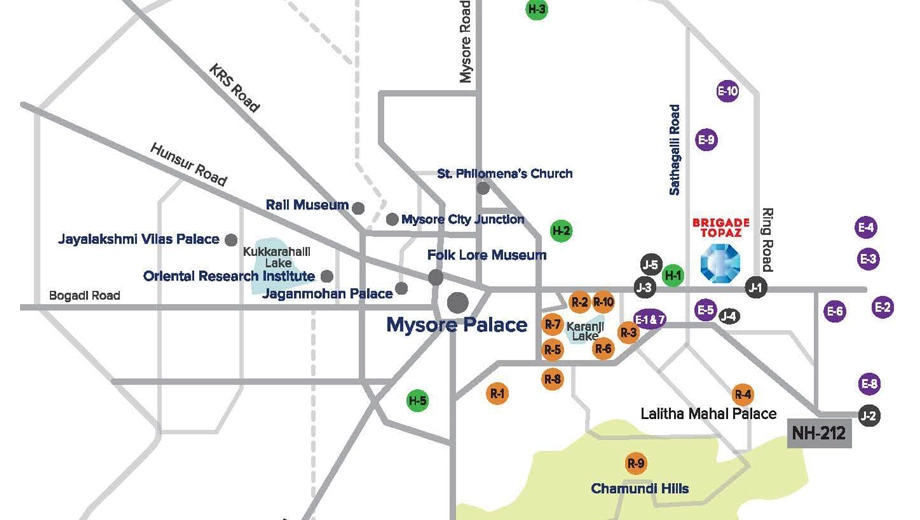 Location of Brigade Topaz in Shakthinagar, Mysore - Image 416658