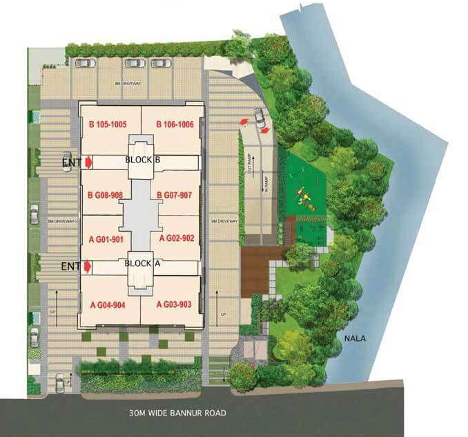 Master Plan of Brigade Topaz in Shakthinagar, Mysore - Image 416657