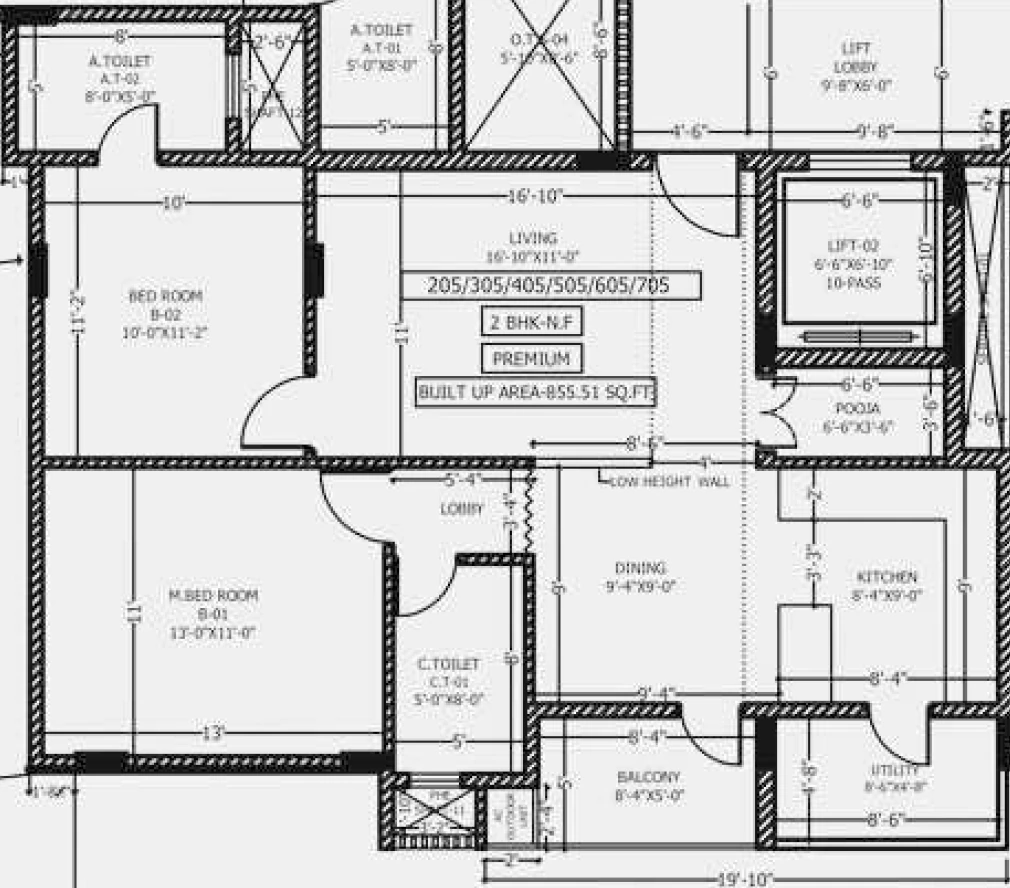 2 BHK Flat in Foundations Bhagyashree in Rajarajeshwari Nagar, Mysore - Image 923981
