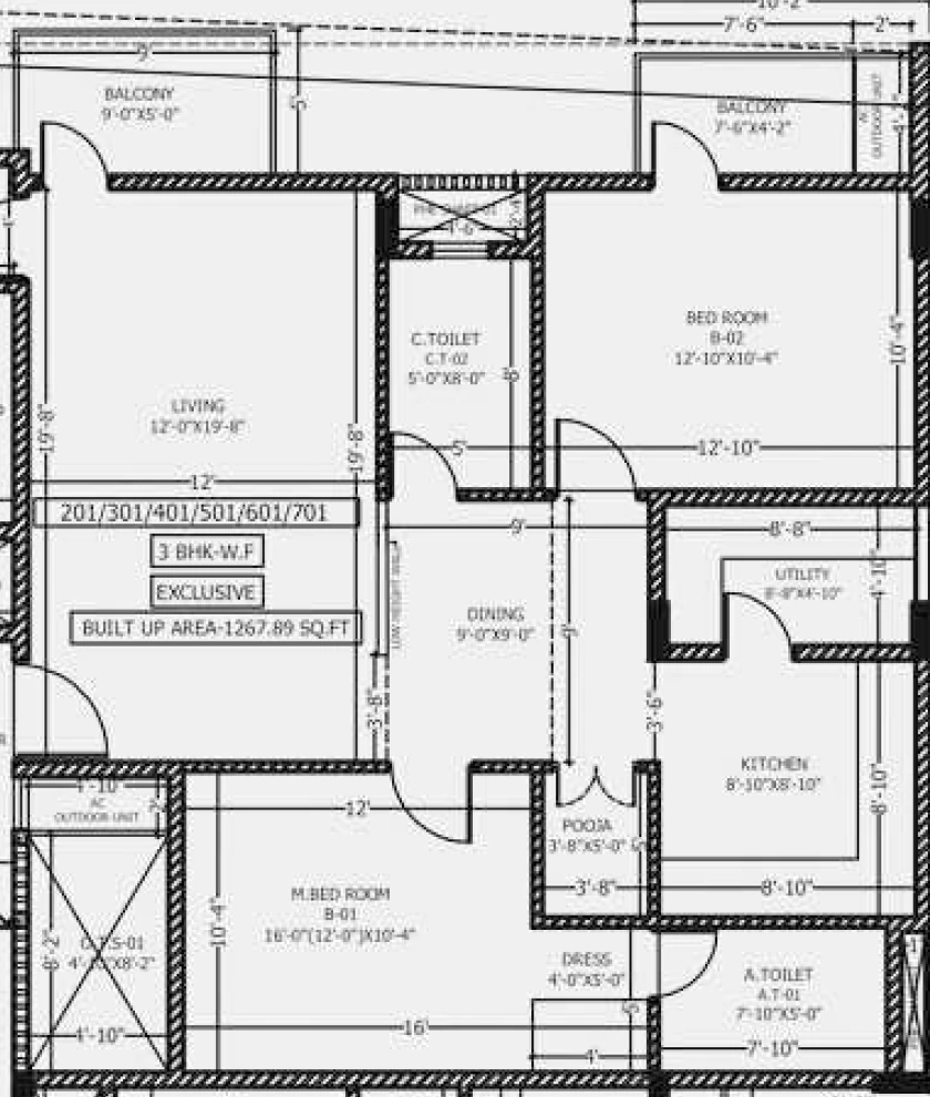 3 BHK Flat in Foundations Bhagyashree in Rajarajeshwari Nagar, Mysore - Image 923983