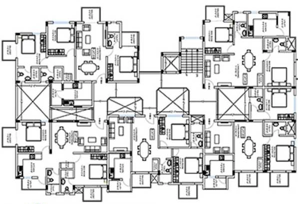 Floor Plan of Foundations Dhiya in Rajarajeshwari Nagar, Mysore - Image 416674