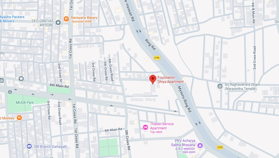 Location of Foundations Dhiya in Rajarajeshwari Nagar, Mysore - Image 416675