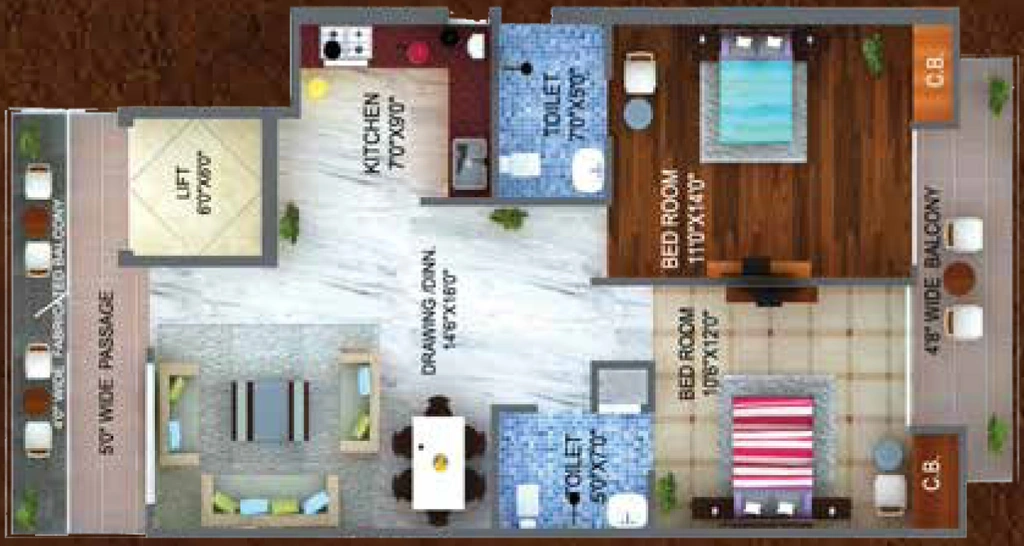 2 BHK Flat in Gurbani Altura Lux in GMS Road, Dehradun - Image 923997