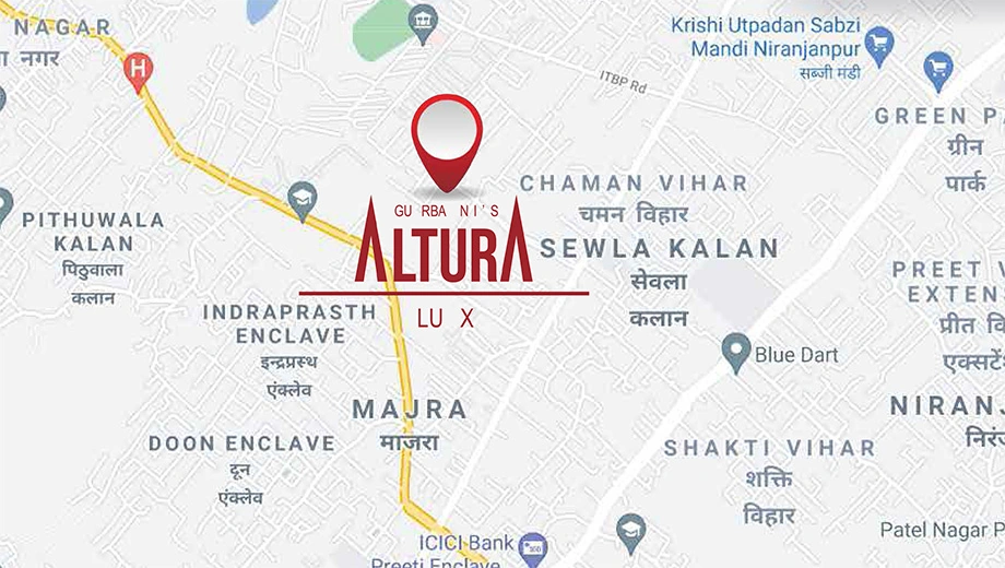 Location of Gurbani Altura Lux in GMS Road, Dehradun - Image 416724
