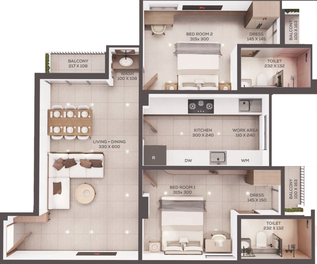 2 BHK Flat in Casadel Awakened Living in Vazhakkala, Kochi - Image 924000