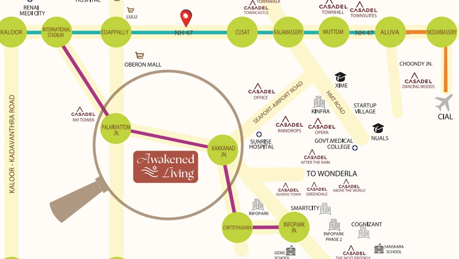 Location of Casadel Awakened Living in Vazhakkala, Kochi - Image 416731