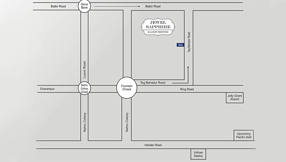 Location of Avenue Jewel Sapphire in Dalanwala, Dehradun - Image 416802