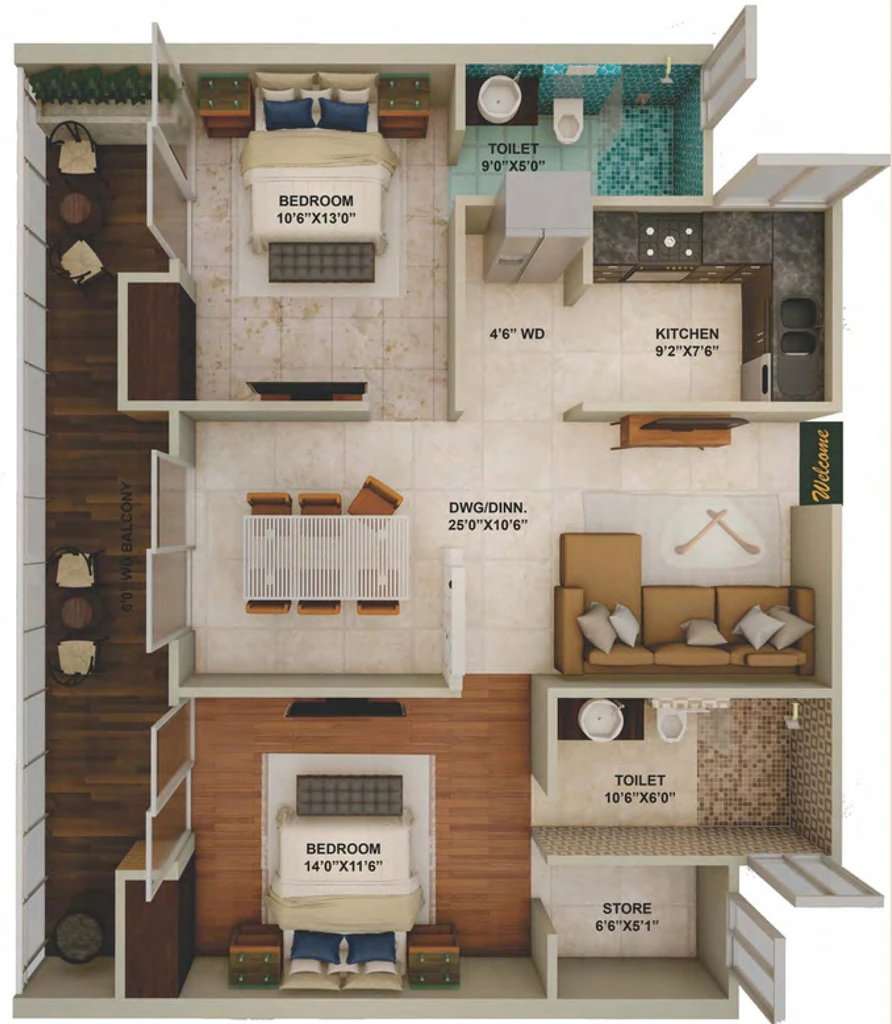 2 BHK Flat in Avenue Jewel Signature in Rajpur Road, Dehradun - Image 924031