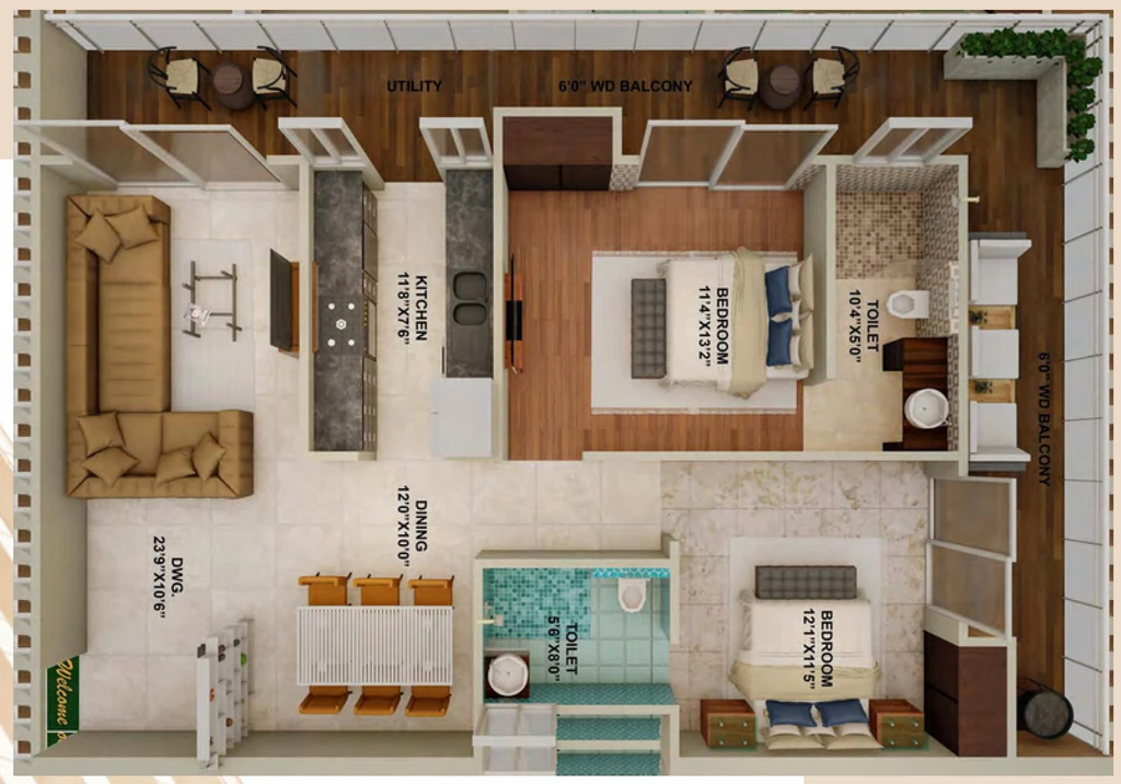 2 BHK Flat in Avenue Jewel Signature in Rajpur Road, Dehradun - Image 924032