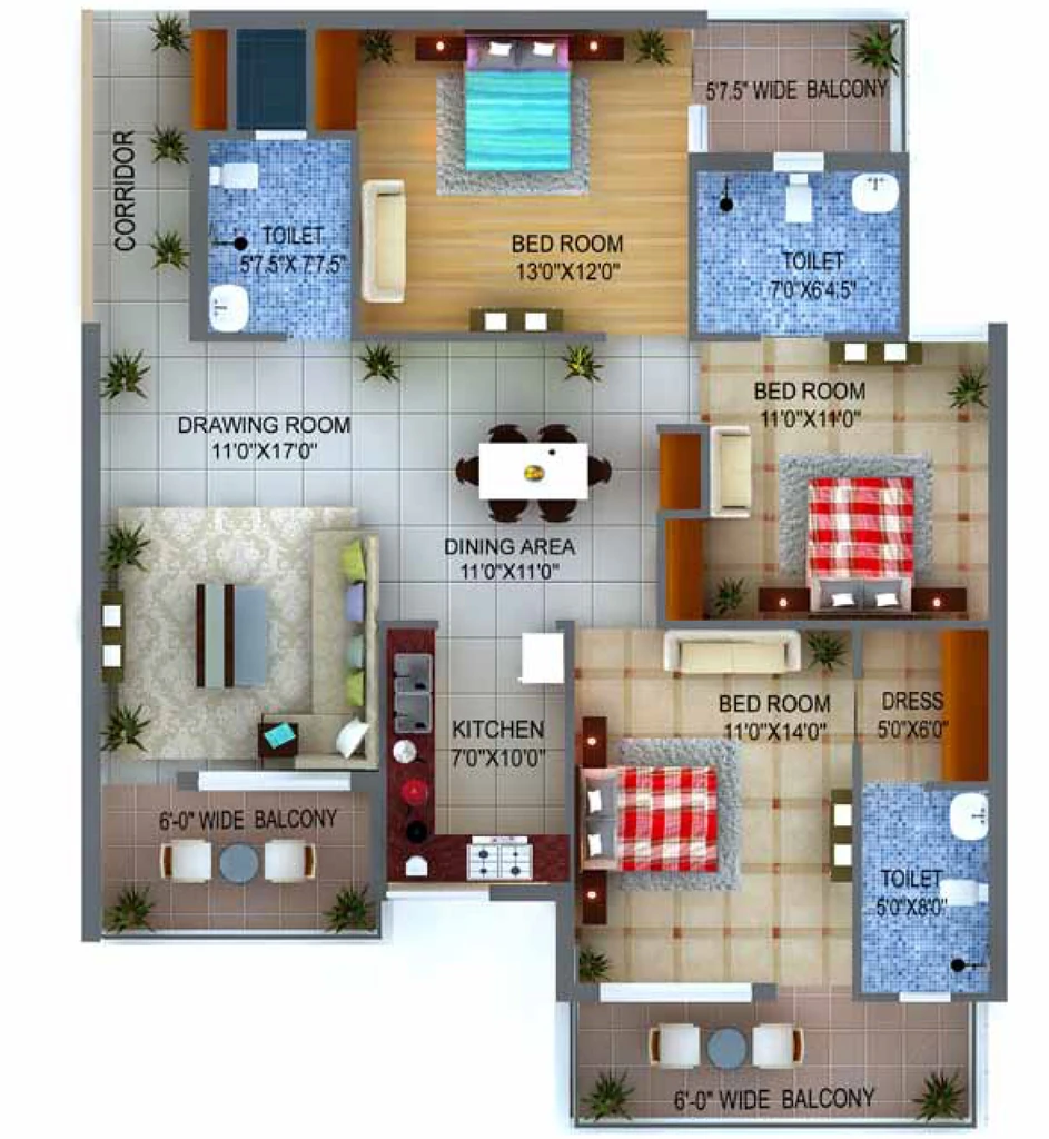 3 BHK Flat in Doon Capital Heights in null, Dehradun - Image 924048